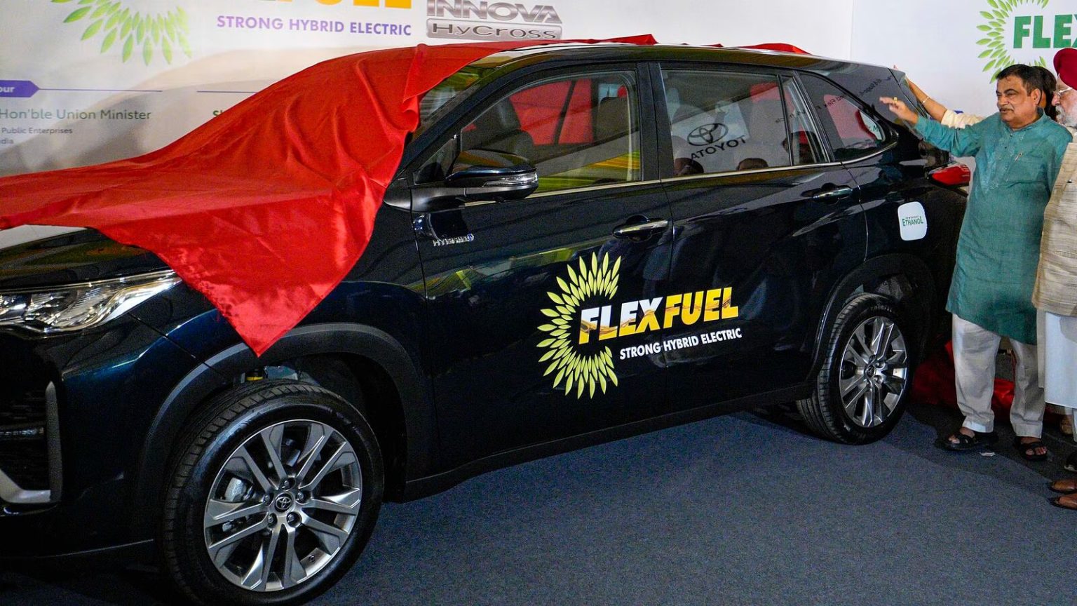 Nitin Gadkari Unveils World's First EthanolPowered Hybrid Car